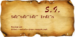 Sétáló Irén névjegykártya